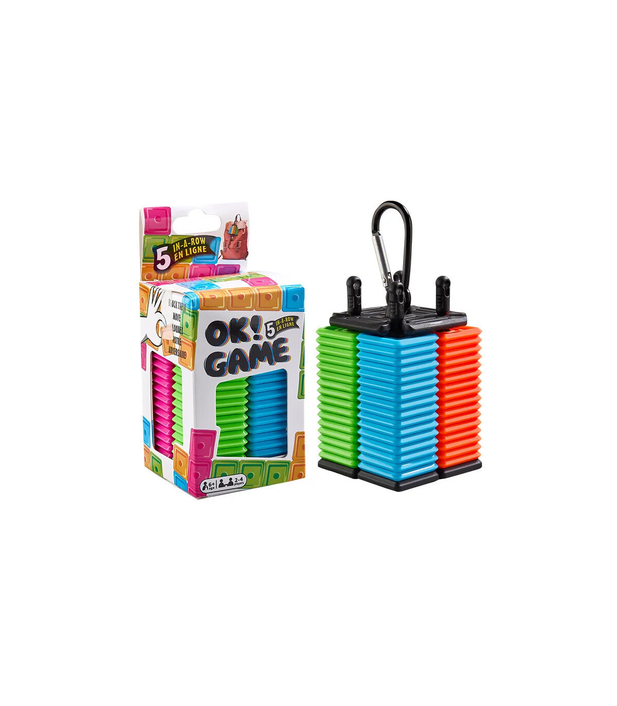 [Multicolore] Jeu de Puzzle Gomoku Portable pour enfants, jeu de société de table en plein air 