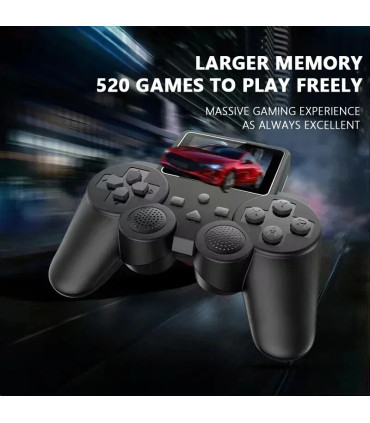 [White] Lecteur de jeu rétro portable S10 – 520 jeux classiques, mode 2 joueurs, sortie AV/TV, 