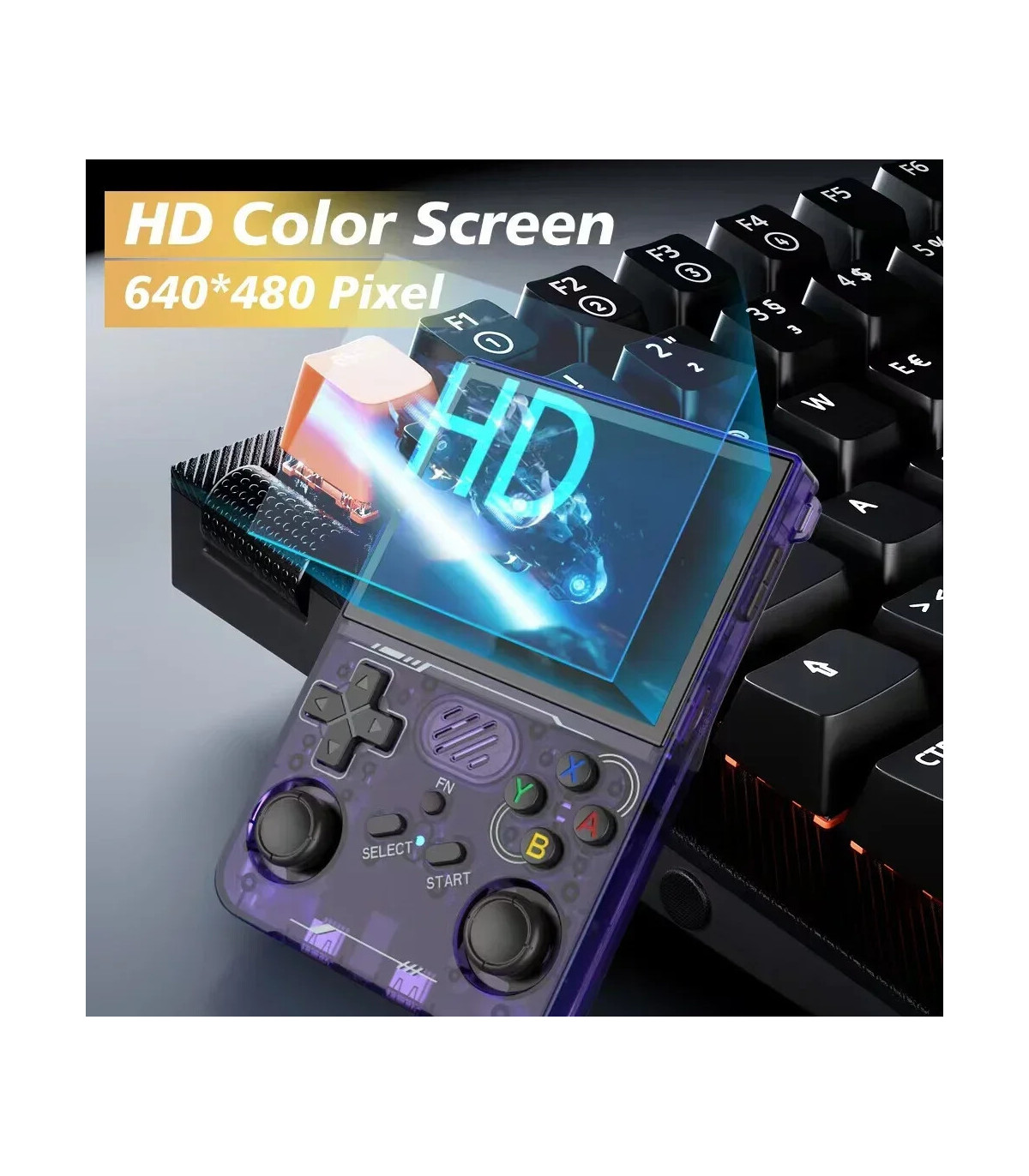 [R36XX Black 256G] R36S mis à jour R36XX rétro Console de jeu Portable Linux ARKOS 3.5 pouces I
