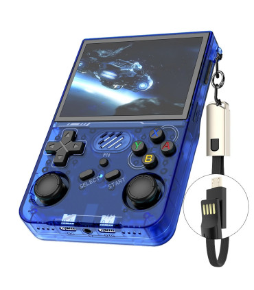 [R36XX Blue 256G] R36S mis à jour R36XX rétro Console de jeu Portable Linux ARKOS 3.5 pouces IP