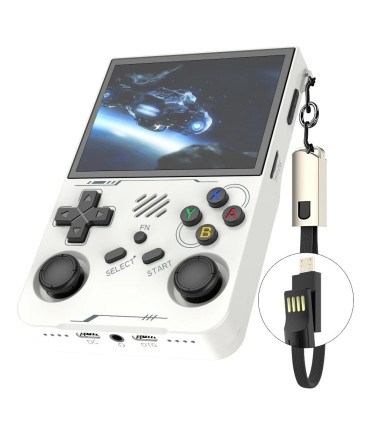 [R36XX White 128G] R36S mis à jour R36XX rétro Console de jeu Portable Linux ARKOS 3.5 pouces I
