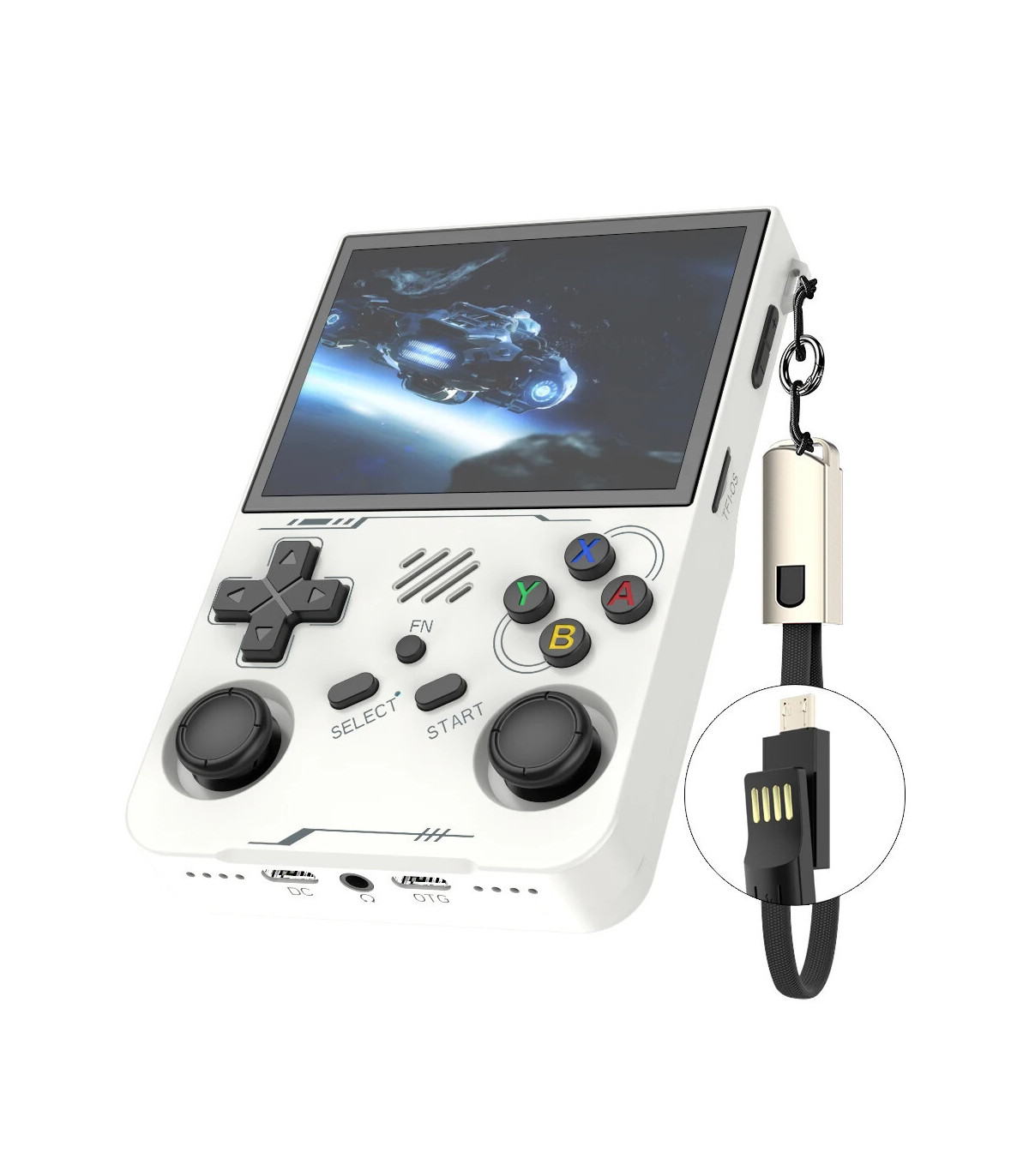 [R36XX White 128G] R36S mis à jour R36XX rétro Console de jeu Portable Linux ARKOS 3.5 pouces I