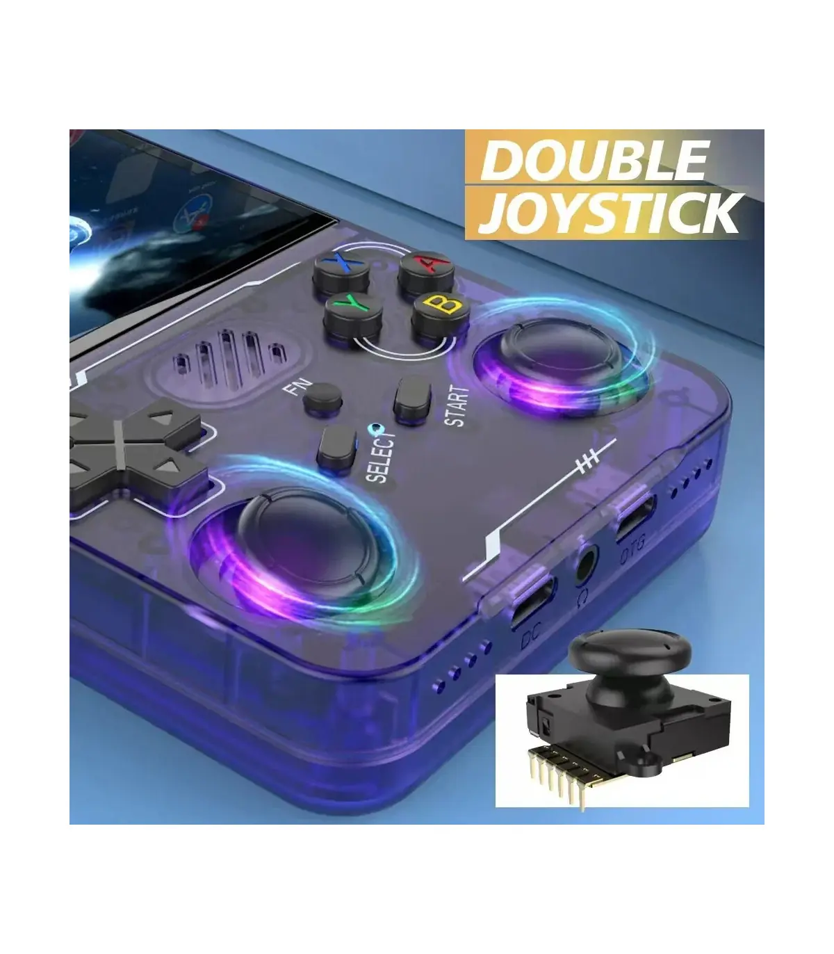 [R36XX Purple 64G] R36S mis à jour R36XX rétro Console de jeu Portable Linux ARKOS 3.5 pouces I