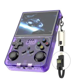 [R36XX Purple 128G] R36S mis à jour R36XX rétro Console de jeu Portable Linux ARKOS 3.5 pouces 