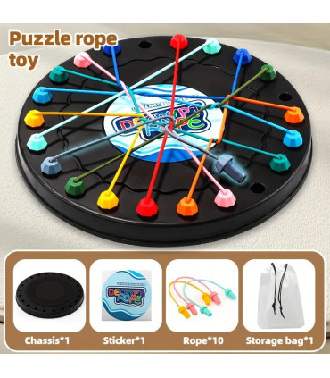 [L] Défi enchevêtrement de corde 1 pièce, jouet éducatif, amélioration de la logique et du conc