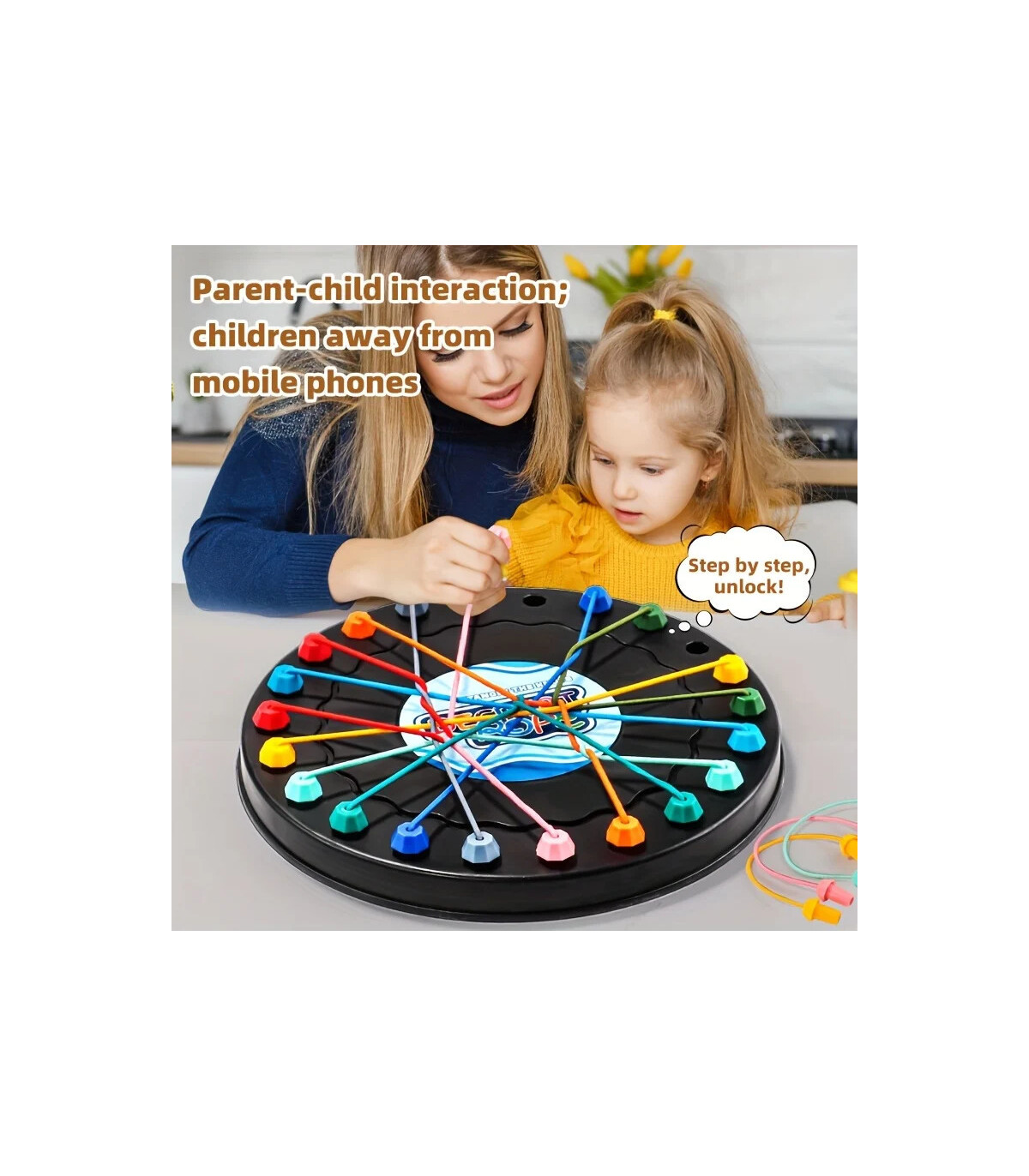 [L] Défi enchevêtrement de corde 1 pièce, jouet éducatif, amélioration de la logique et du conc