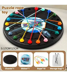 [S] Défi enchevêtrement de corde 1 pièce, jouet éducatif, amélioration de la logique et du conc