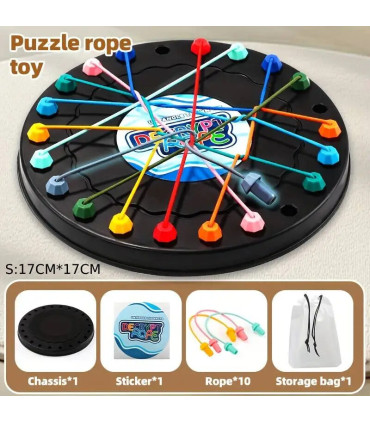 [S] Défi enchevêtrement de corde 1 pièce, jouet éducatif, amélioration de la logique et du conc
