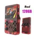 [Red 128GB] Console de jeu vidéo Portable rétro rouge R36S, 128 go, système Linux, écran IPS de