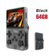[Black 64GB] Console de jeu vidéo Portable rétro rouge R36S, 128 go, système Linux, écran IPS d