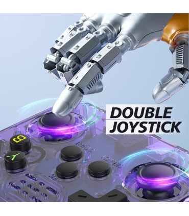 [Orange 64G] Console de jeu vidéo Portable rétro rouge R36S, 128 go, système Linux, écran IPS d