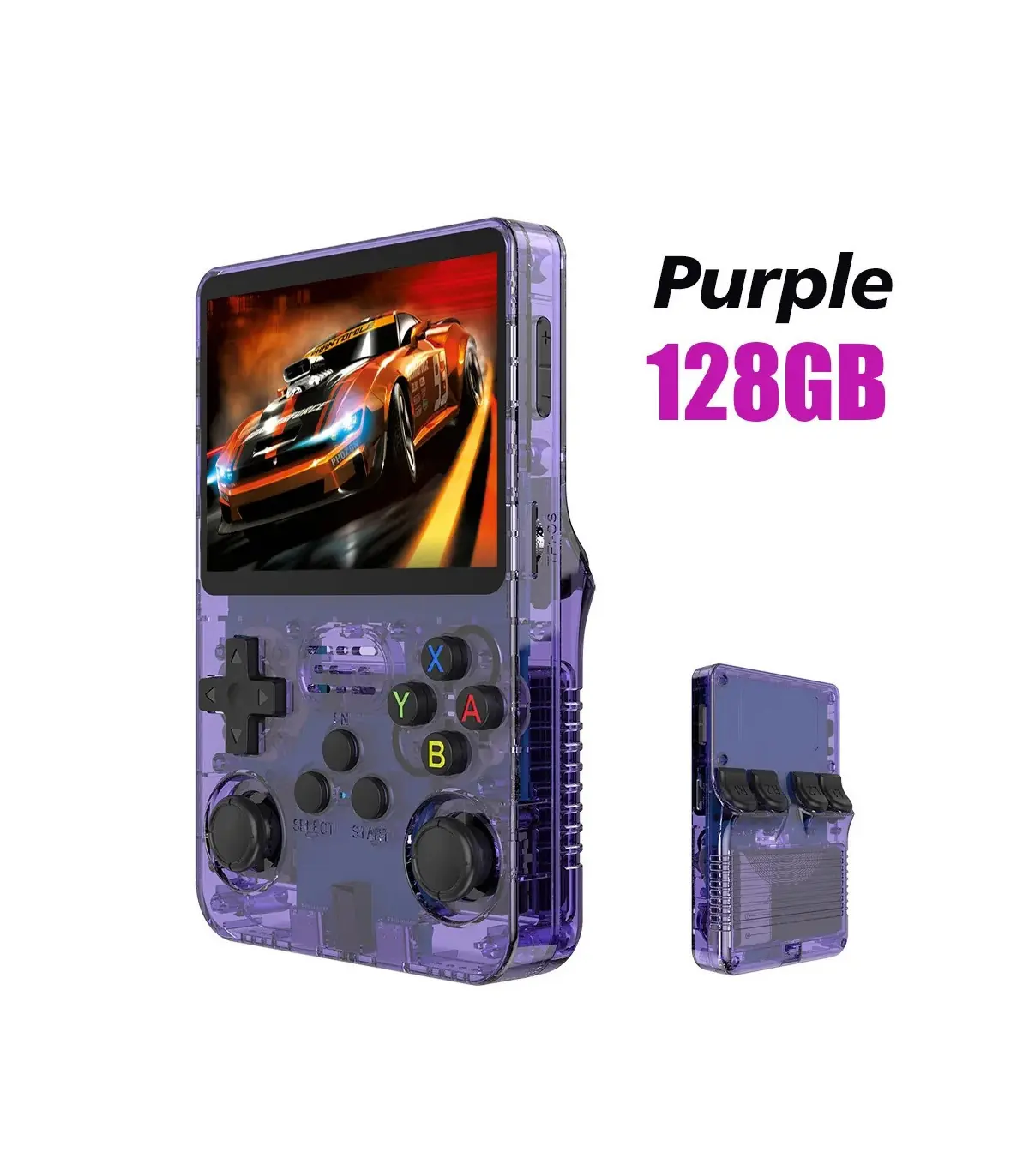 [Purple 128GB] Console de jeu vidéo Portable rétro rouge R36S, 128 go, système Linux, écran IPS