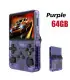 [Purple 64GB] Console de jeu vidéo Portable rétro rouge R36S, 128 go, système Linux, écran IPS 