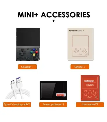 [Retro Grey No Card(0 Games)] MIYOO-Console de jeu portable Mini Plus, console de jeu rétro, V2
