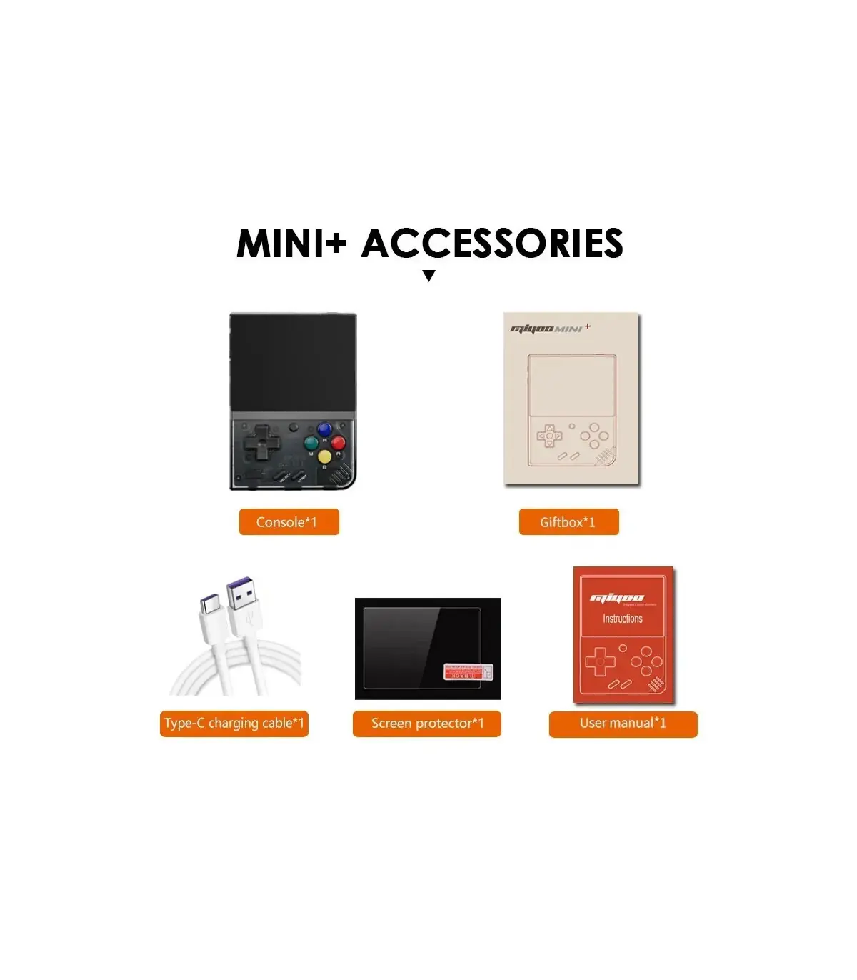 [Retro Grey 64G(15K Games)] MIYOO-Console de jeu portable Mini Plus, console de jeu rétro, V2, 