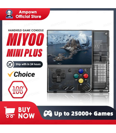 [Crystal Purple No Card(0 Games)] MIYOO-Console de jeu portable Mini Plus, console de jeu rétro