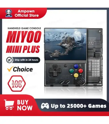 [Crystal Purple No Card(0 Games)] MIYOO-Console de jeu portable Mini Plus, console de jeu rétro