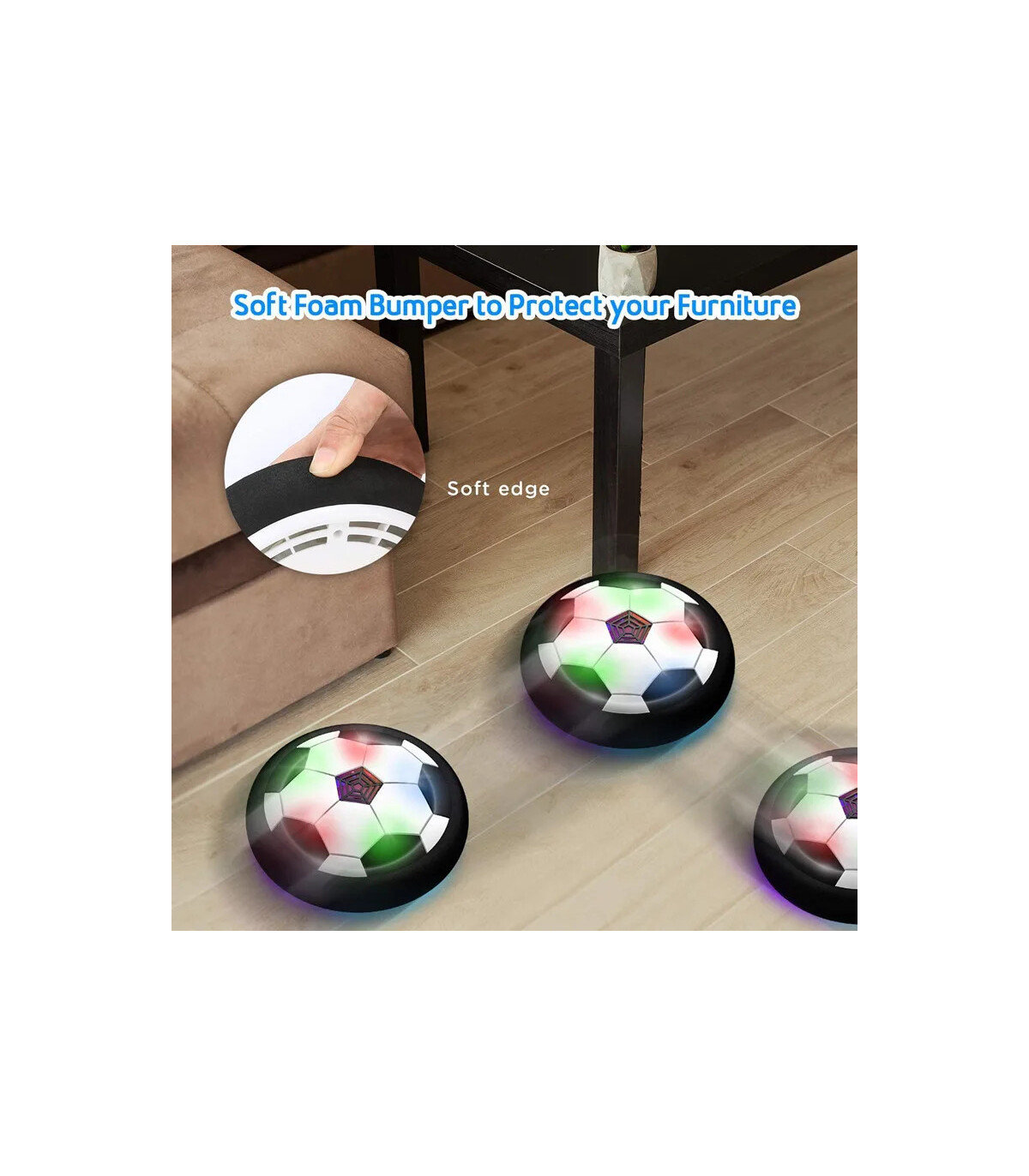 [Colorful Light] Hover ballon de Football jouets pour enfants Football flottant électrique avec