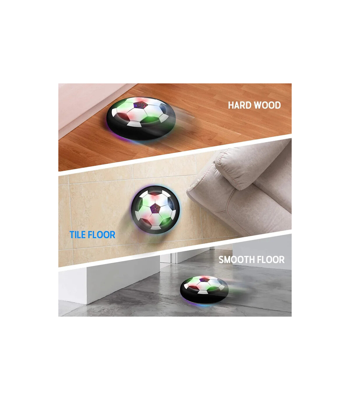 [Colorful Light] Hover ballon de Football jouets pour enfants Football flottant électrique avec