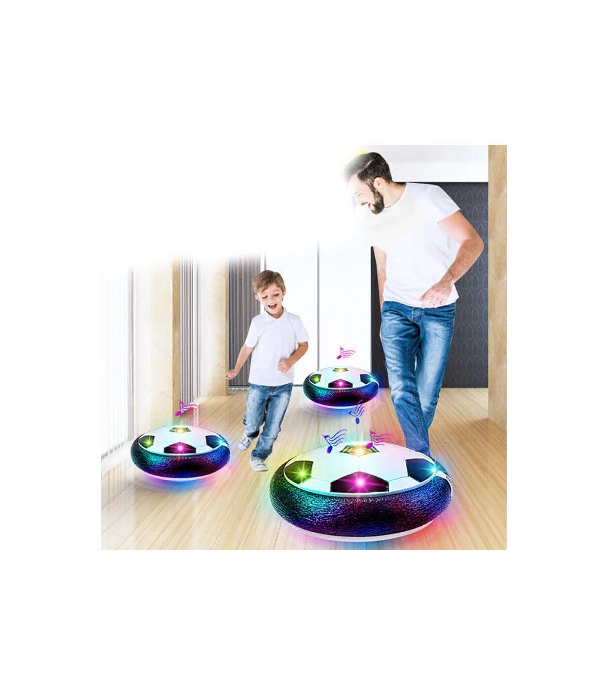 [With Music and Light] Hover ballon de Football jouets pour enfants Football flottant électriqu