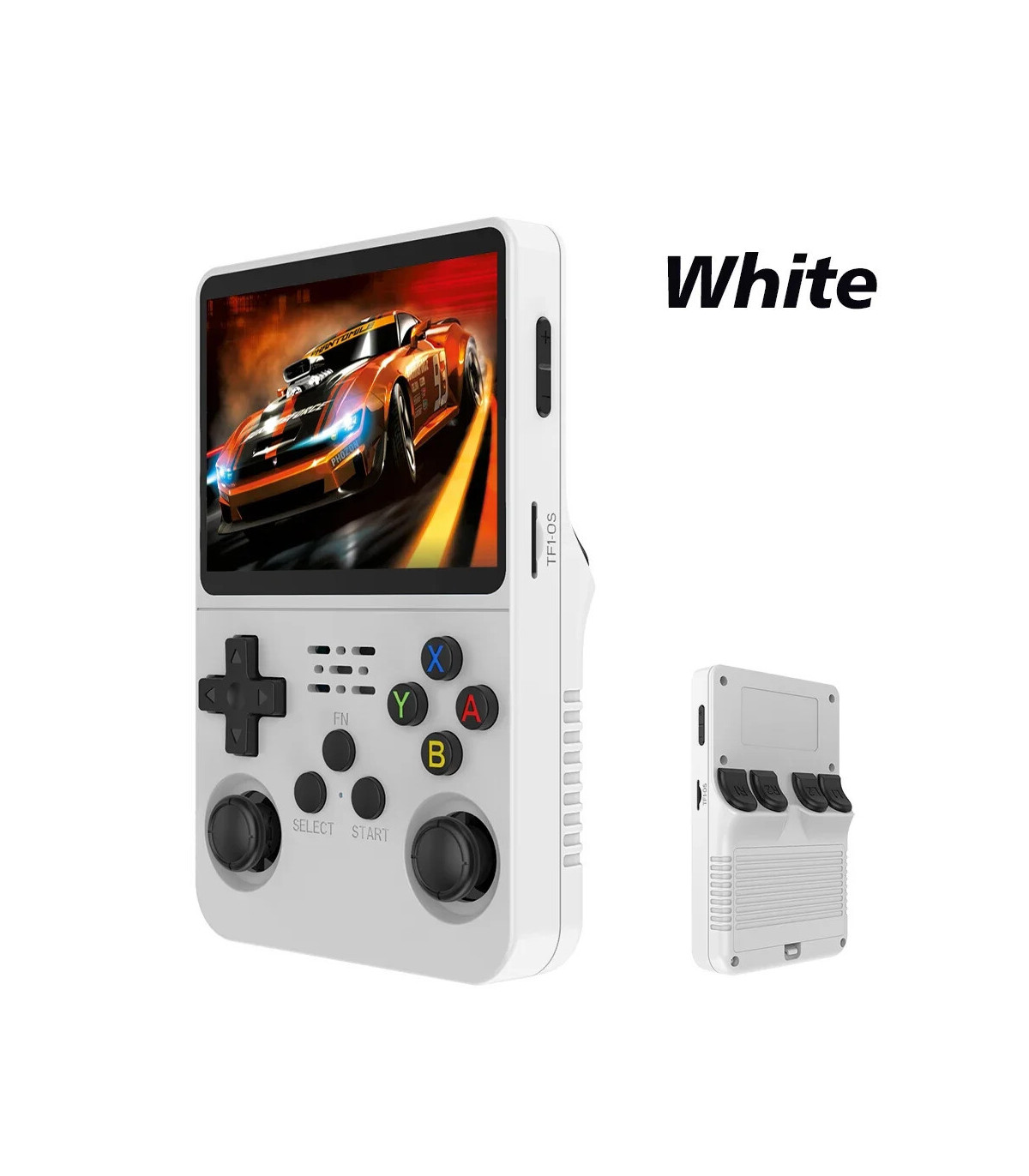 [White 64G] Console de jeu vidéo Portable R36S/ R36H, système Linux, écran IPS de 3.5 pouces, l