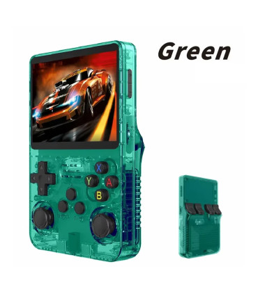 R36S Green Console portable avec écran IPS 3.5 pouces