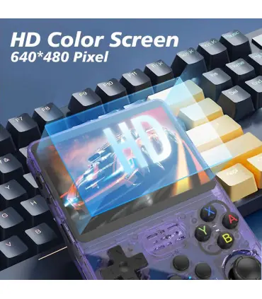 [Black 64G] Console de jeu vidéo Portable R36S/ R36H, système Linux, écran IPS de 3.5 pouces, l