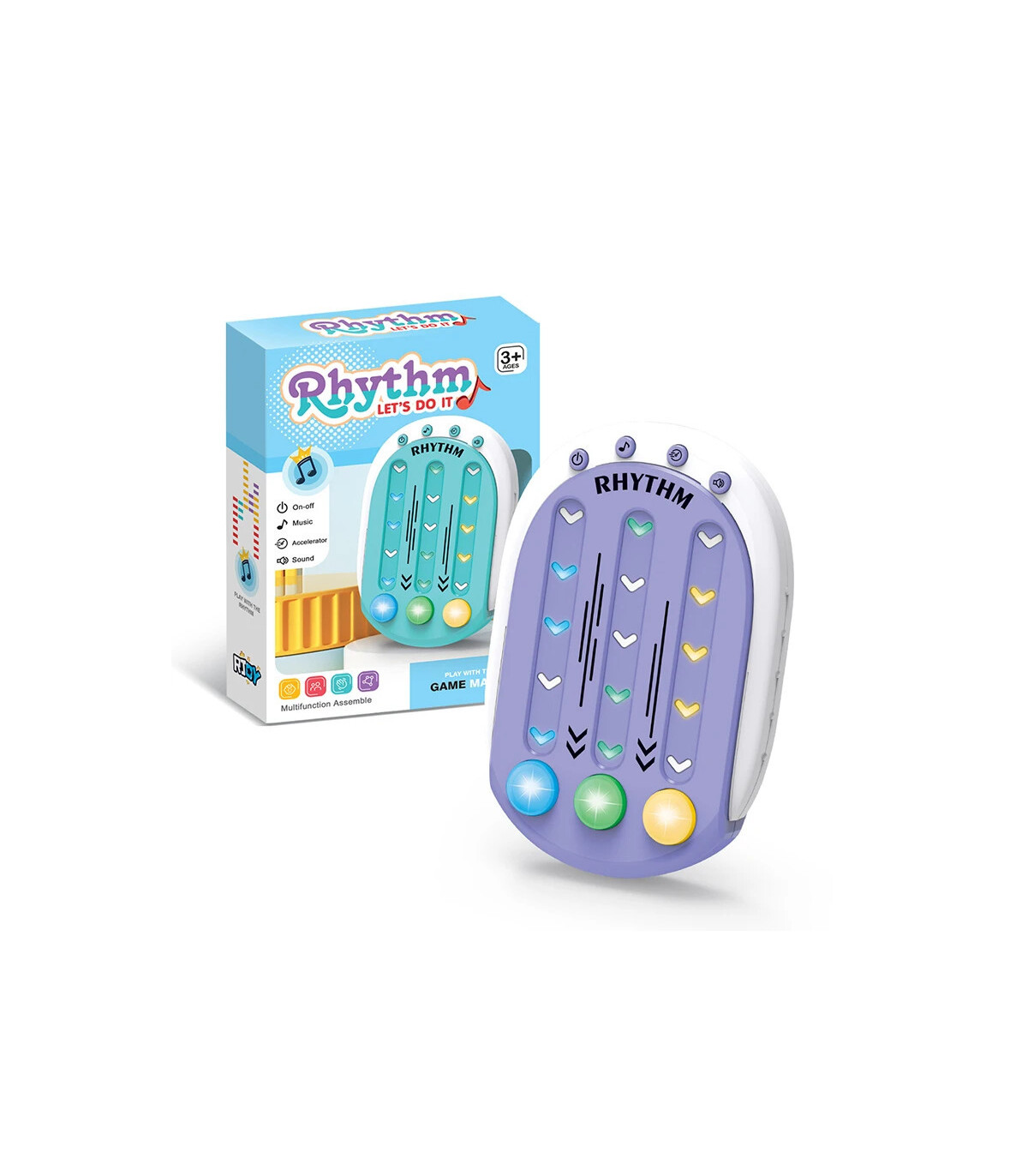 [Small purple] Machine de jeu de puzzle de musique électronique, poches Montessori, jouet de vo