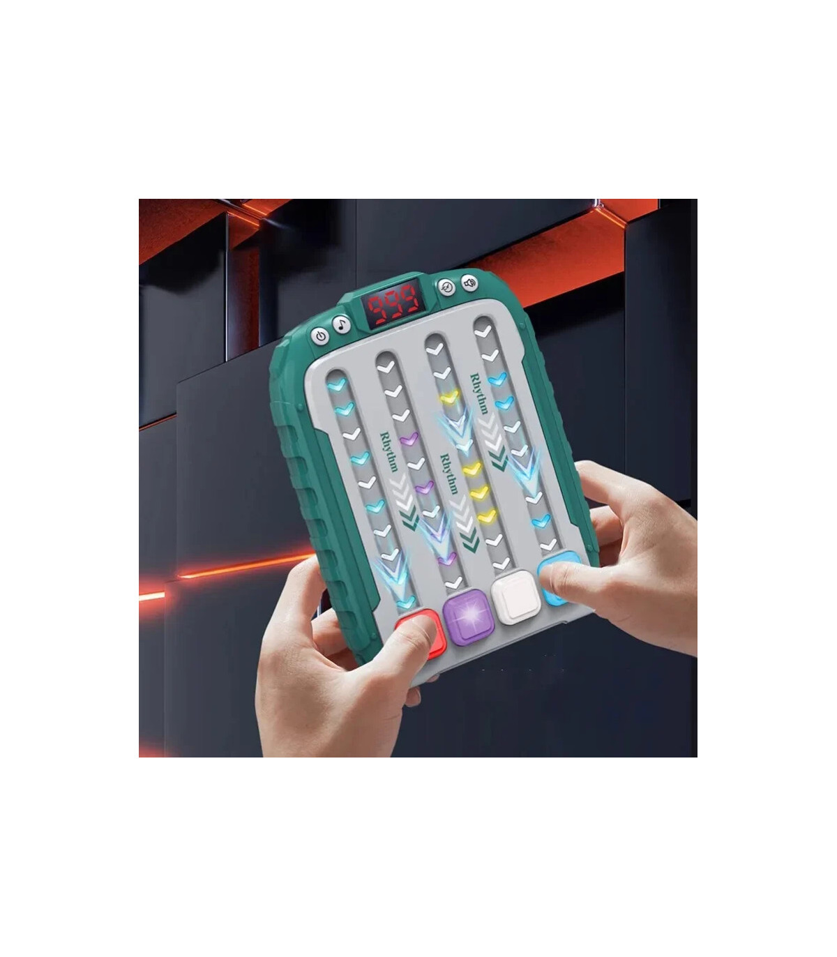 [Big green] Machine de jeu de puzzle de musique électronique, poches Montessori, jouet de voyag