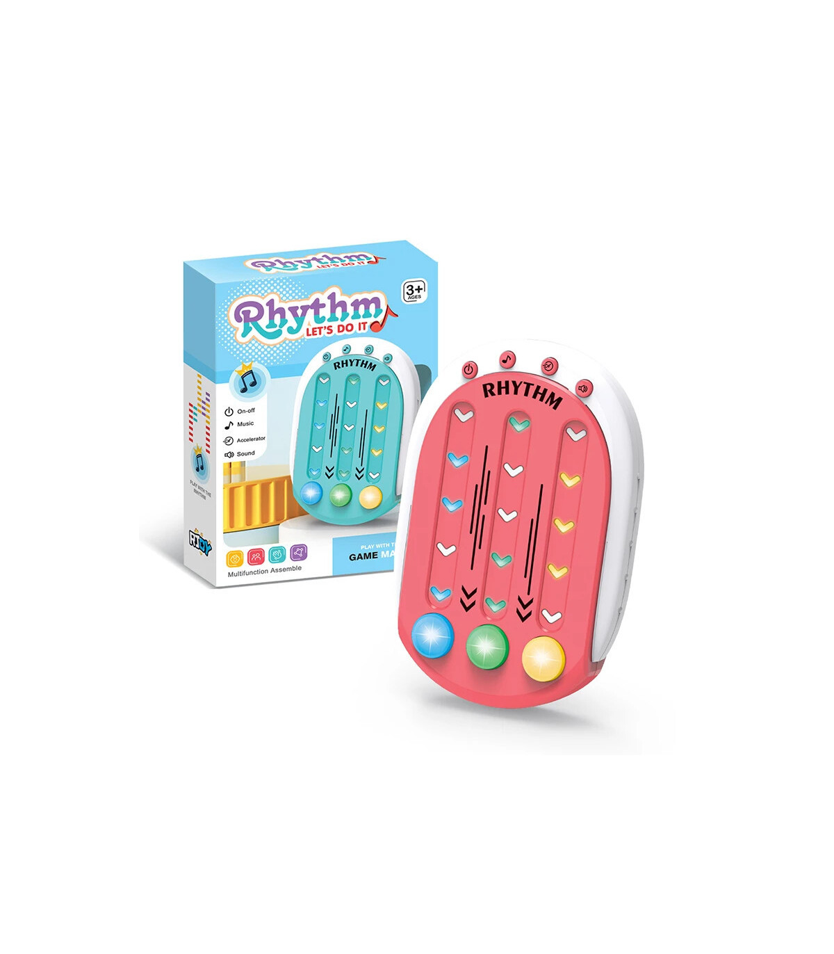 [Small pink] Machine de jeu de puzzle de musique électronique, poches Montessori, jouet de voya