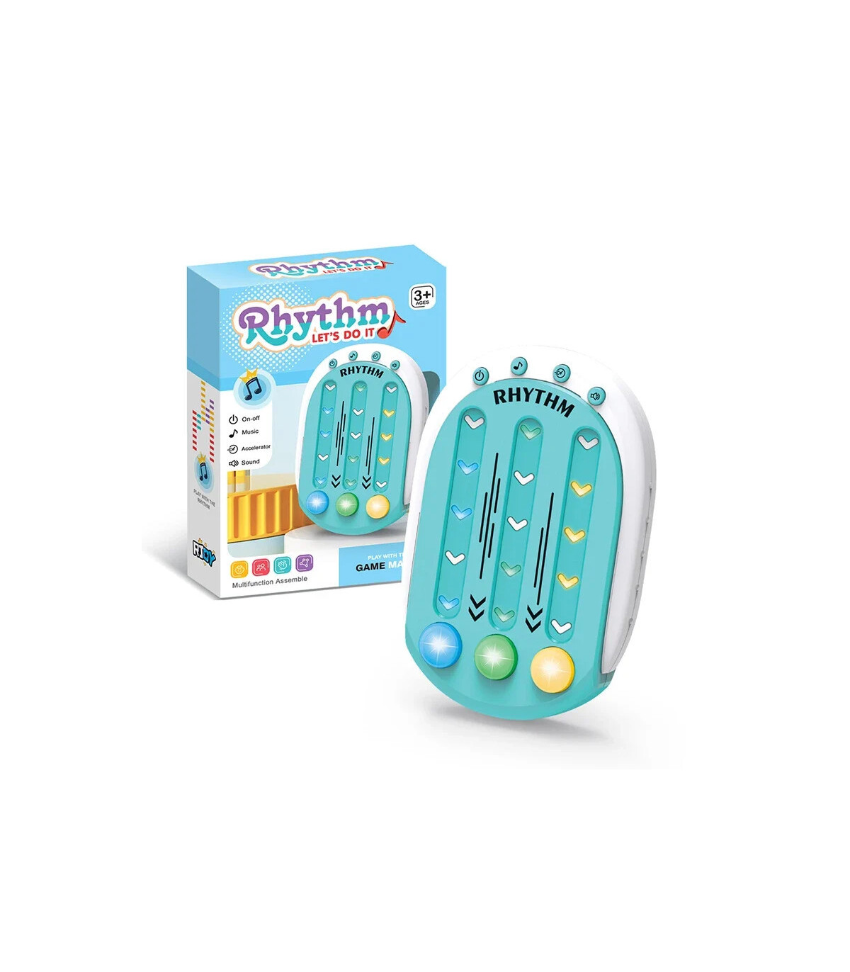 [Small baby blue] Machine de jeu de puzzle de musique électronique, poches Montessori, jouet de