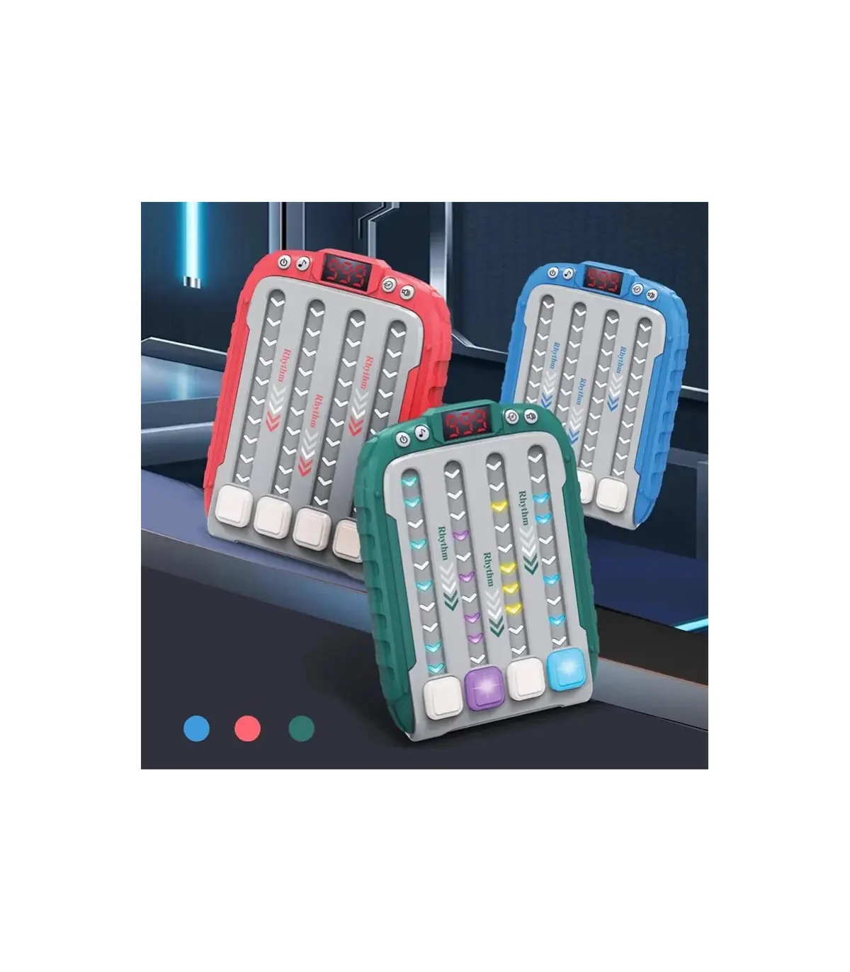 [Small baby blue] Machine de jeu de puzzle de musique électronique, poches Montessori, jouet de