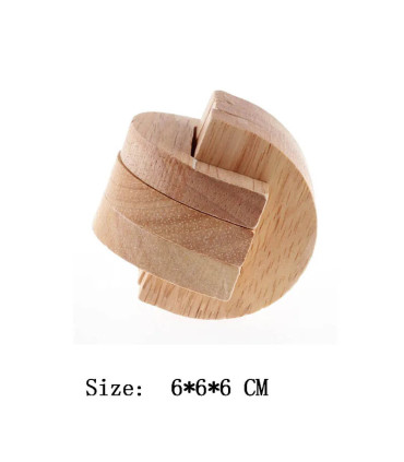 ER060- Puzzle bois Lu Ban jeu cerveau 3D