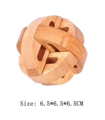 [FY055-045] Puzzle en bois Lu Ban jouets cerveau jeux IQ pour enfants et adultes Casse-Tête Rom