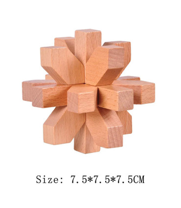 HP060- Puzzle en bois Lu Ban jeu de casse-tête 3D