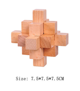 [KL060-032] Puzzle en bois Lu Ban jouets cerveau jeux IQ pour enfants et adultes Casse-tête Rom