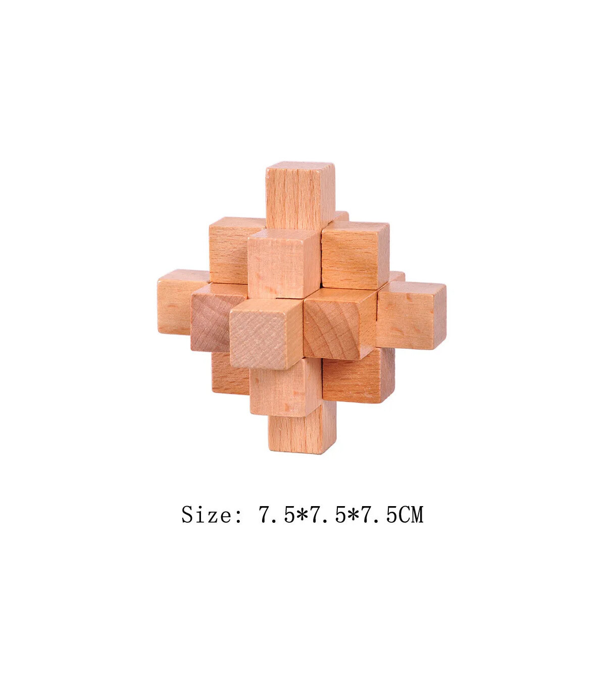 KL060- Puzzle bois Lu Ban vue complète casse-tête 3D