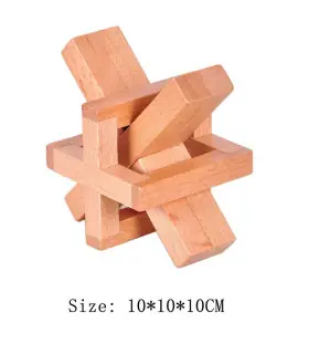 [UG060-040] Puzzle en bois Lu Ban jouets cerveau jeux IQ pour enfants et adultes Casse-tête Rom