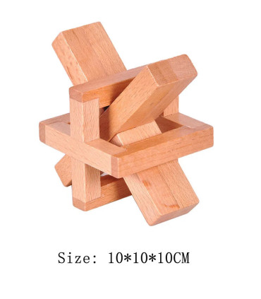 [UG060-040] Puzzle en bois Lu Ban jouets cerveau jeux IQ pour enfants et adultes Casse-tête Rom