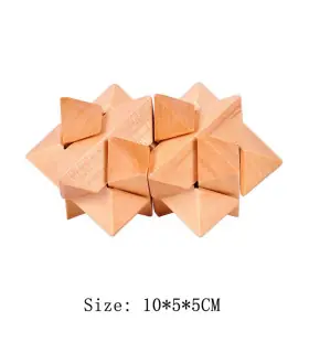 [TU055-040] Puzzle en bois Lu Ban jouets cerveau jeux IQ pour enfants et adultes Casse-tête Rom