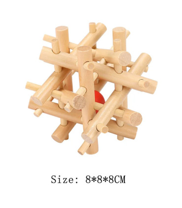 [YB055-035] Puzzle en bois Lu Ban jeux de cerveau pour enfants et adultes Casse-tête Rompecabez