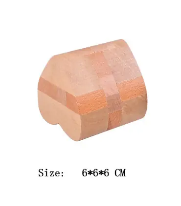 [LT100-058] Puzzle en bois Lu Ban, jeux de cerveau, IQ pour enfants et adultes, Casse-tête Romp