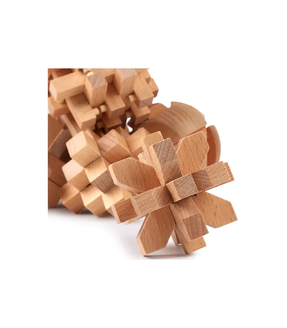 [HW120-052] Puzzle en bois Lu Ban jouets cerveau jeux IQ pour enfants et adultes Casse-tête Rom