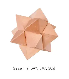 [DK130-050] Jouets de casse-tête Lu Ban en bois pour enfants et adultes Jeux IQ Rompecabezas 3D