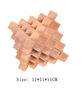 [FL120-055] Puzzle en bois Lu Ban jouets cerveau jeux IQ pour enfants et adultes Casse-tête Rom