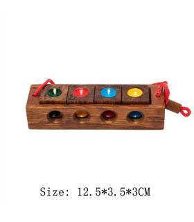 [QD065-065] Puzzle en bois Lu Ban jouets cerveau jeux IQ pour enfants et adultes Casse-tête Rom