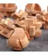[QD065-065] Puzzle en bois Lu Ban jouets cerveau jeux IQ pour enfants et adultes Casse-tête Rom