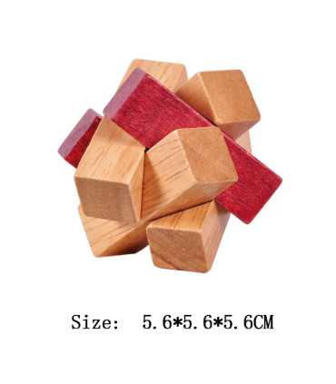 [NB070-031] Puzzle en bois Lu Ban, jeux de cerveau, IQ pour enfants et adultes, Casse-tête 3D e