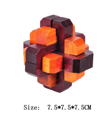VM080- Puzzle en bois Lu Ban complet vue générale