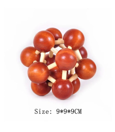 [BA070-040] Puzzle en bois Lu Ban jouets cerveau jeux IQ pour enfants et adultes Casse-tête Rom